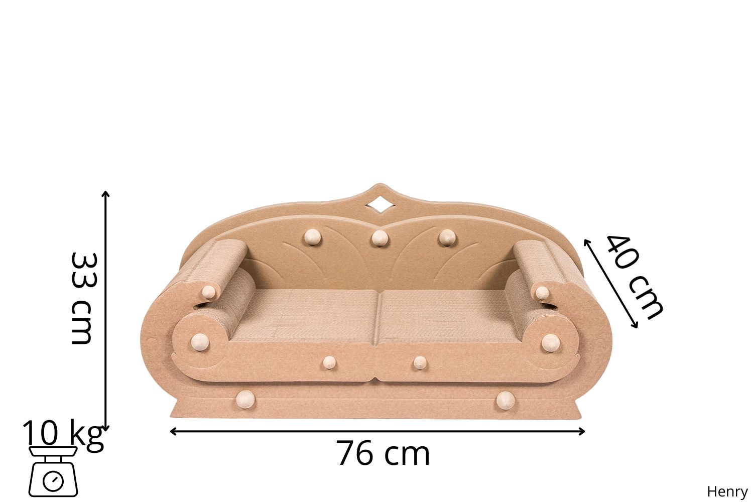 HENRY - wymiary drapaka - drapak dla kota